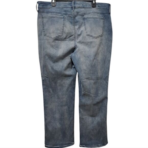 NYDJ Marilyn Straight Woven Side Trim Liftxtuck Technology Light Wash Blue Sz 18 - Picture 4 of 15